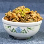 Old Fashioned Bread, Celery And Sage Turkey Stuffing (Or Dressing) in a bowl