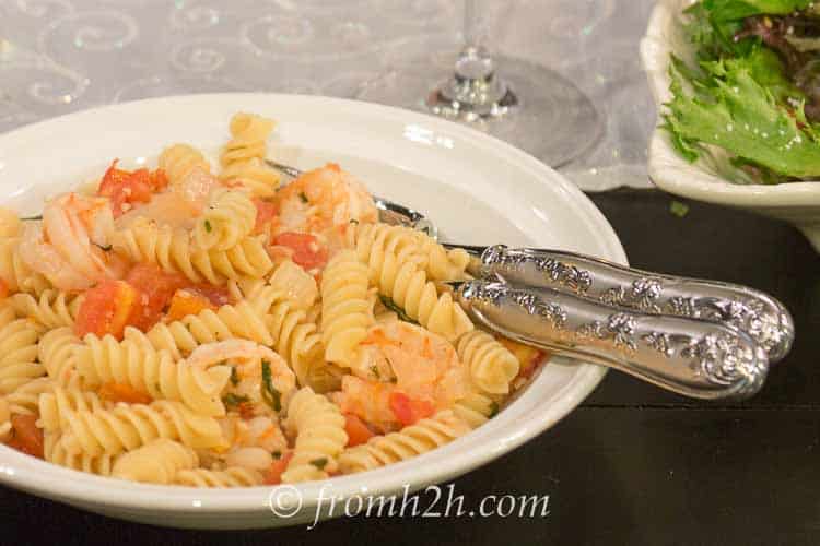 White Wine Lemon Herb Shrimp Rotini | 7 Ways to Use Too Many Tomatoes