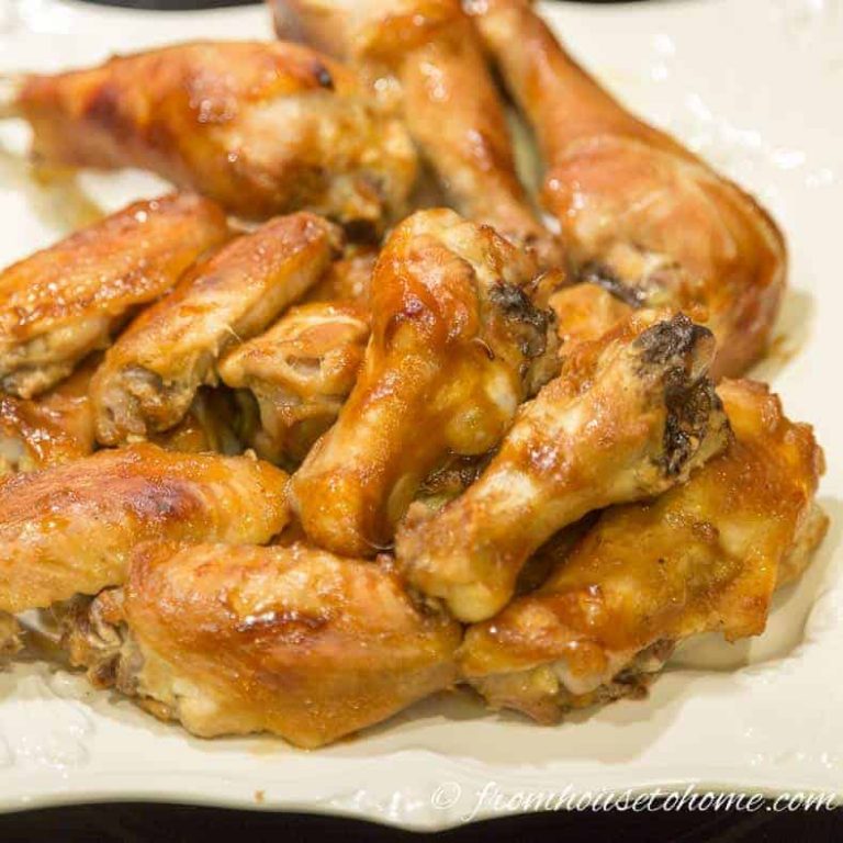 Easy Honey Mustard Glazed Chicken Wings (Made In The Oven)