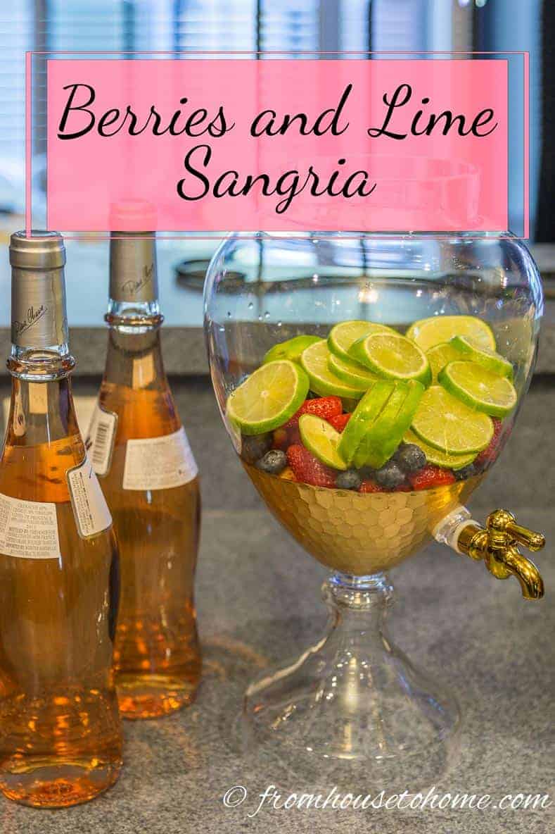 Berries and Lime Sangria | Looking for a refreshing summer drink that doesn't have a lot of alcohol? Try this delicious and easy to make berries and lime sangria recipe.