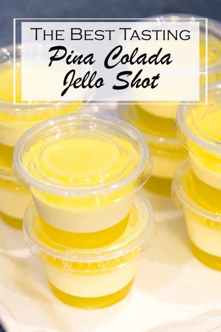 Pina Colada Striped Jello Shots