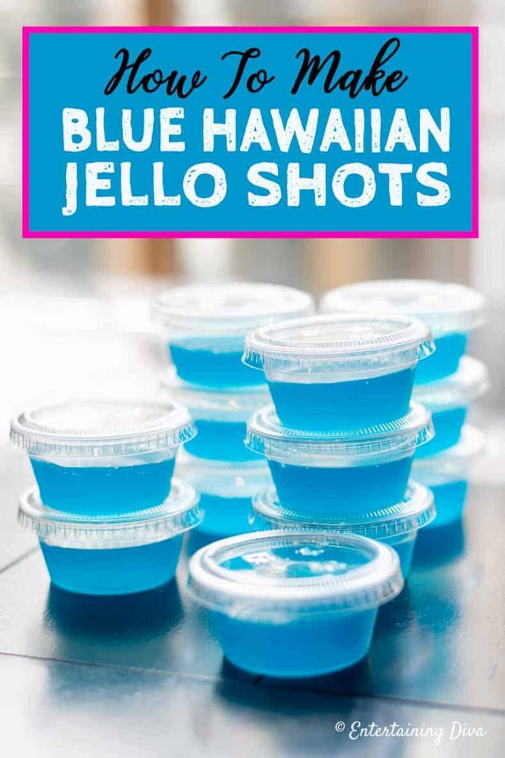 Blue Hawaiian Jello Shots