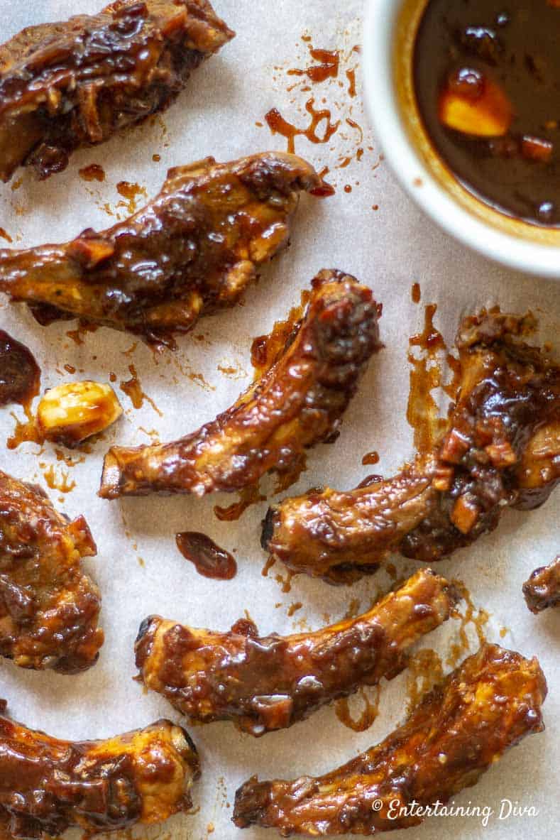 Melt in your mouth ribs with bbq sauce