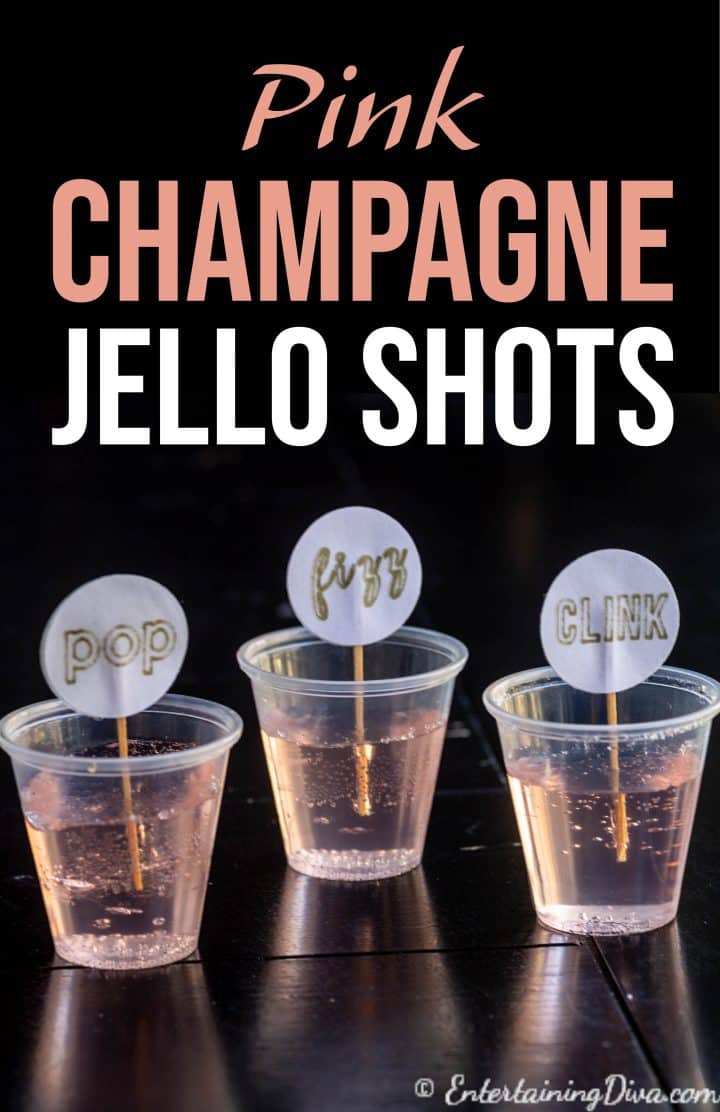 Pink champagne jello shots recipe