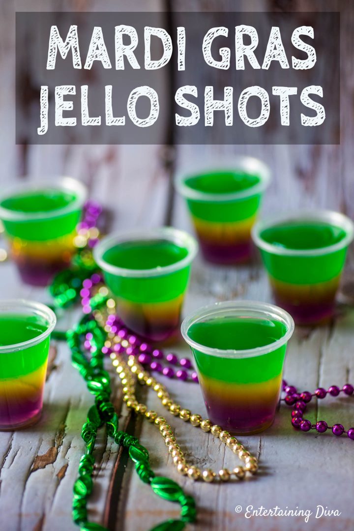 Mardi Gras jello shots recipe