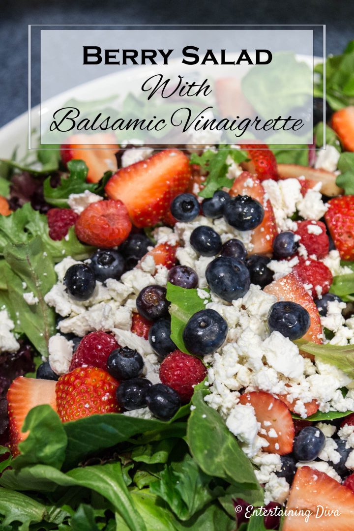Berry salad with homemade balsamic vinaigrette
