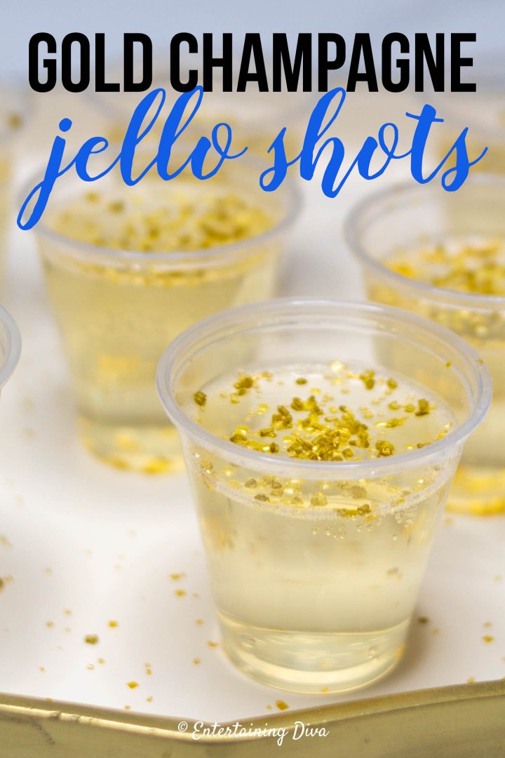 Gold champagne jello shots recipe