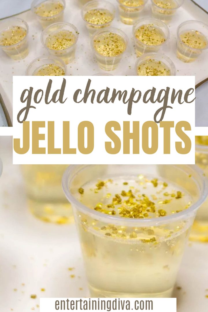 gold champagne jello shots