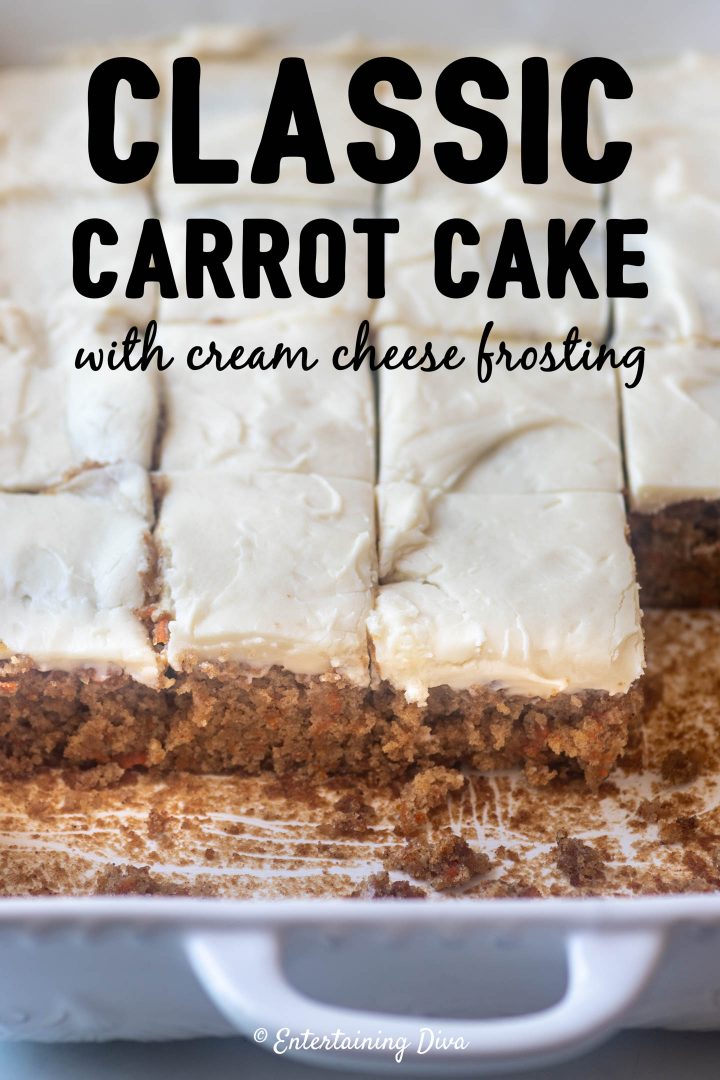 Classic carrot cake with cream cheese frosting