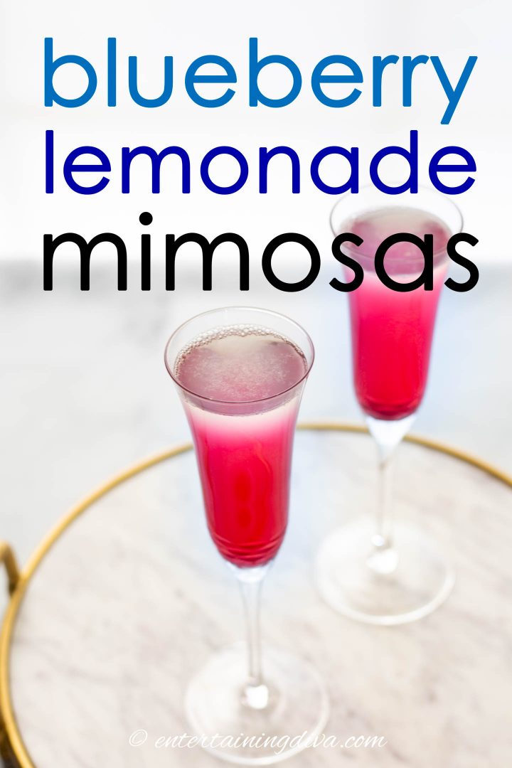 blueberry lemonade mimosas