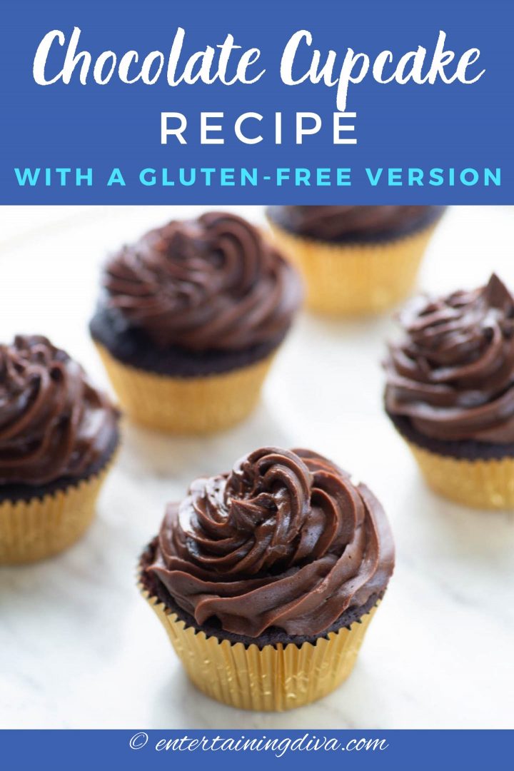 chocolate cupcake recipe (with a gluten free version)