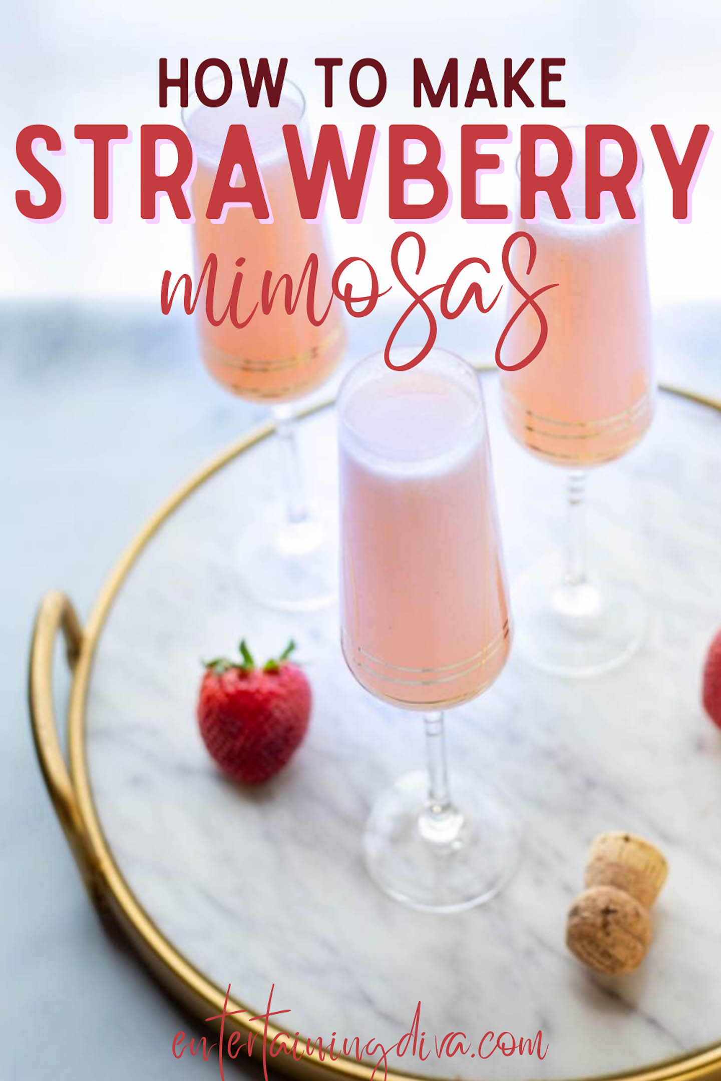 how to make strawberry mimosas