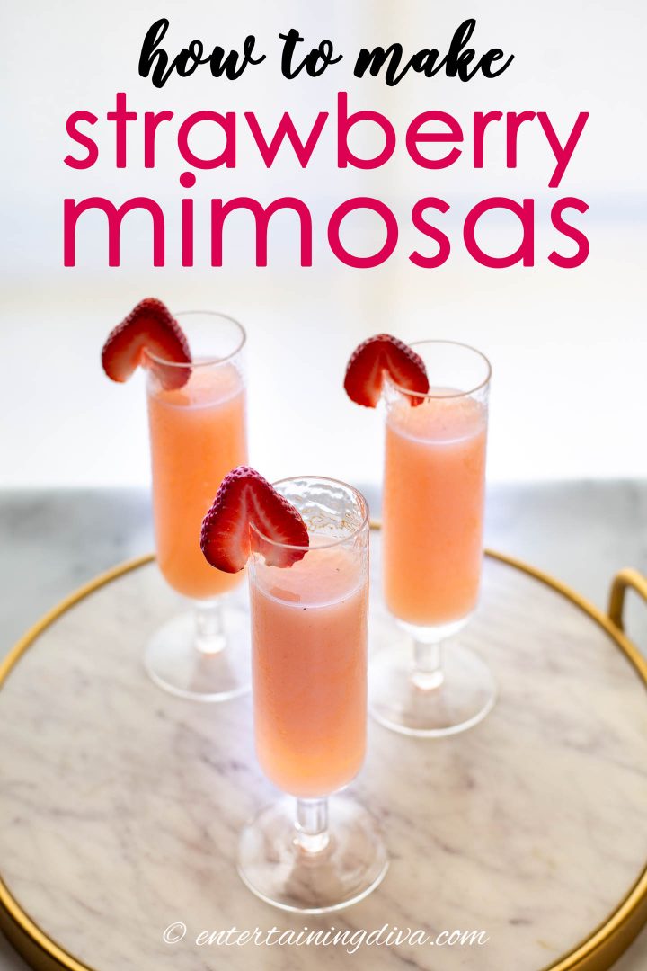 how to make strawberry mimosas
