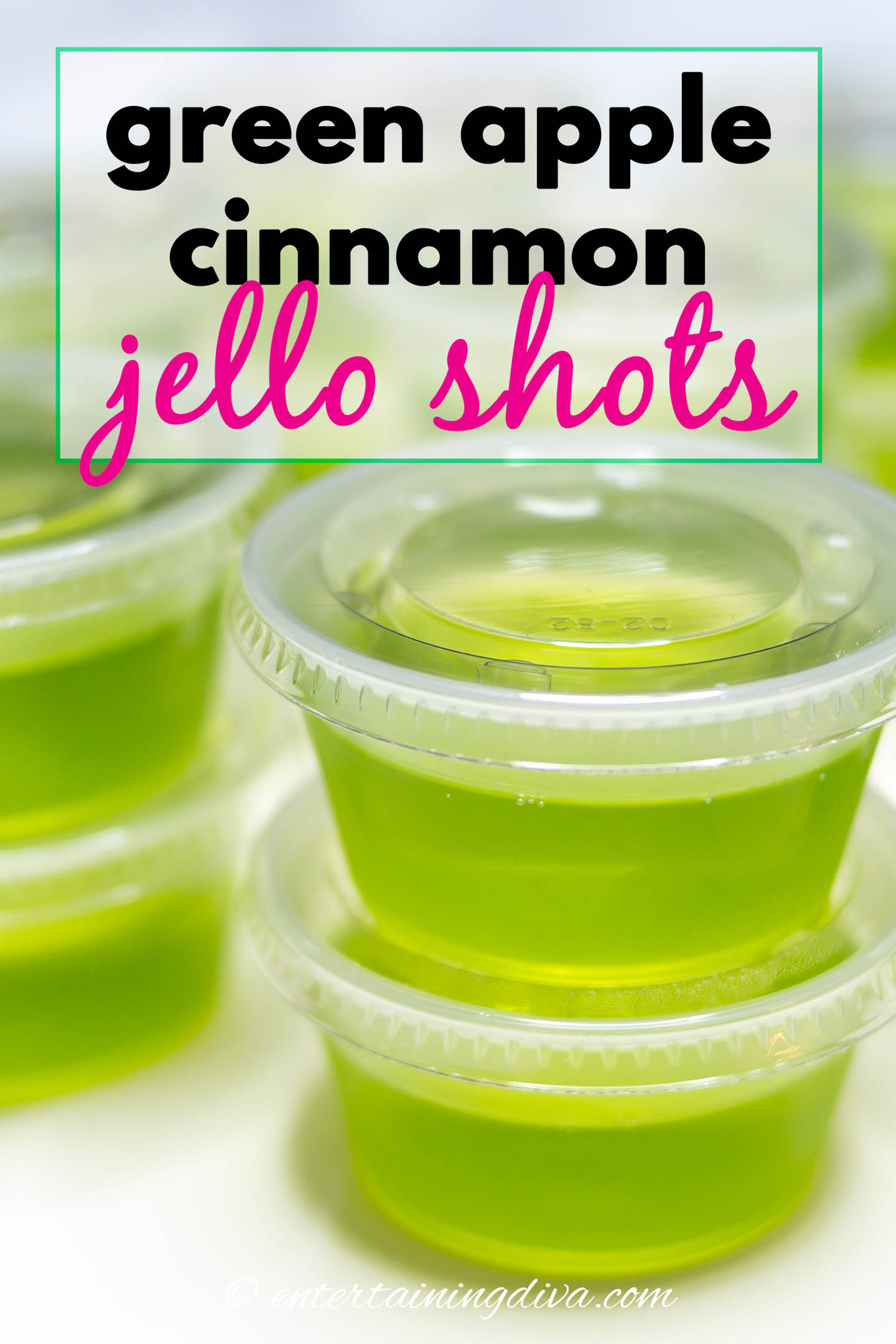 green apple cinnamon fireball jelly shots recipe