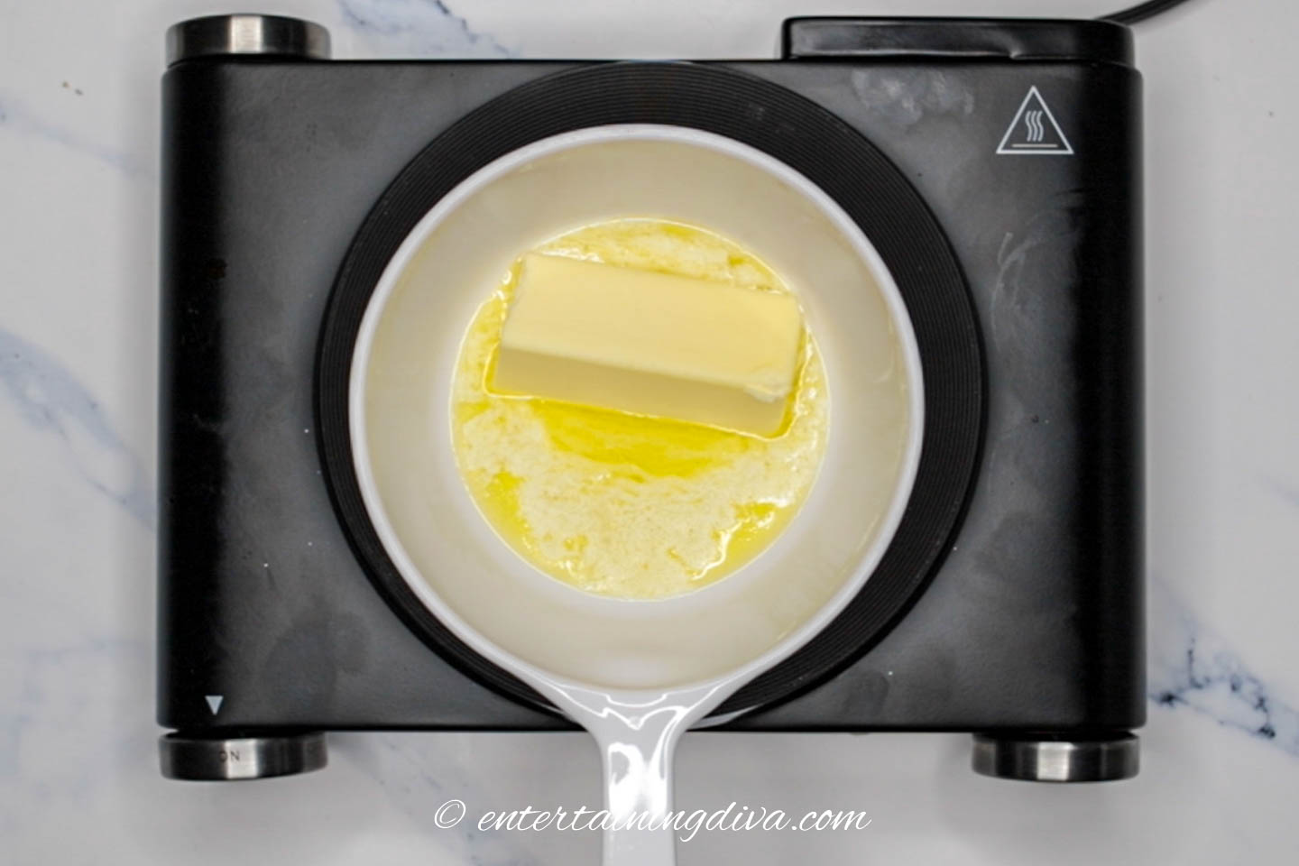 Butter melting on the stove