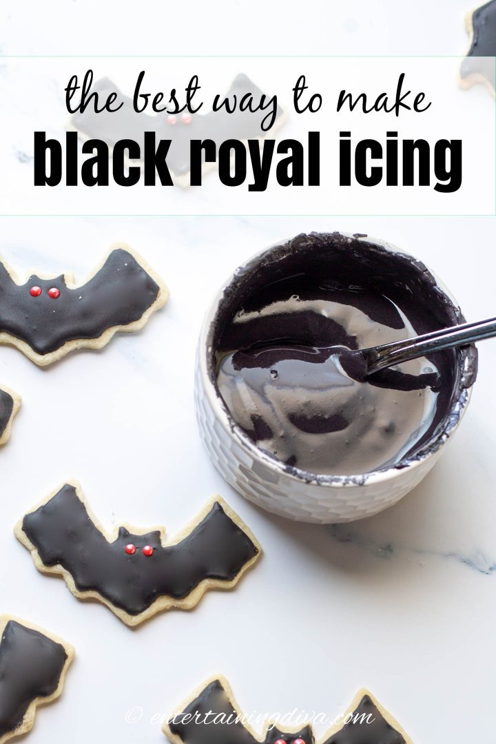 the best way to make black royal icing