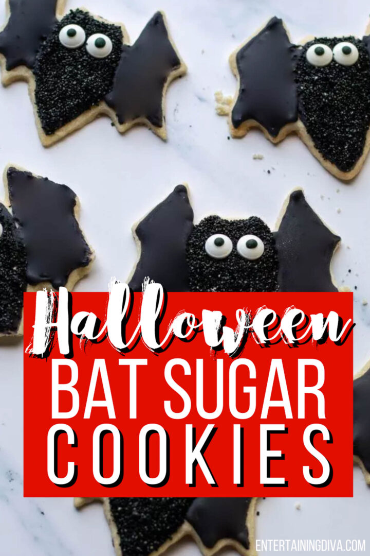halloween bat sugar cookies