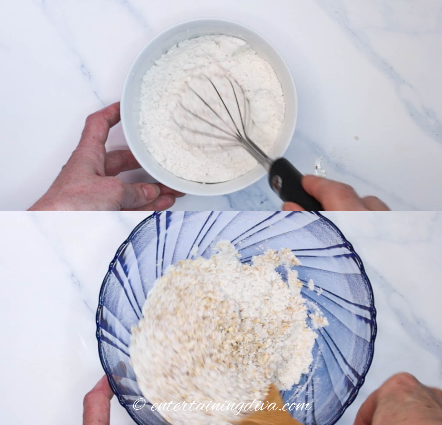 how to mix flour and oatmeal mixture