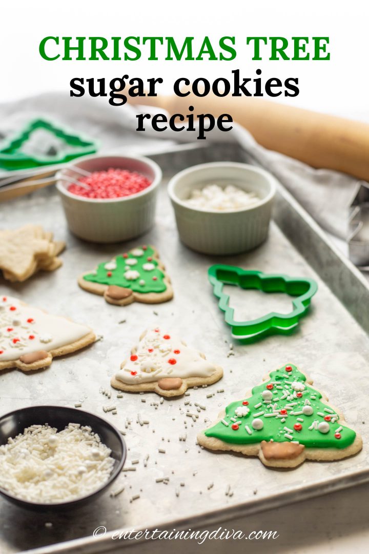 Christmas tree sugar cookies recipe