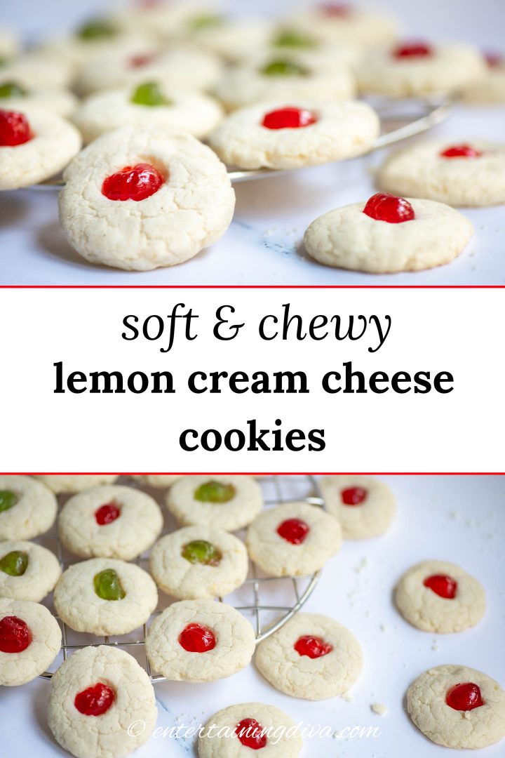 soft and chewy lemon cream cheese cookies