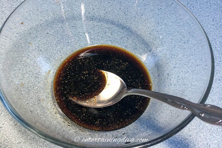 Tamari mixture in a bowl