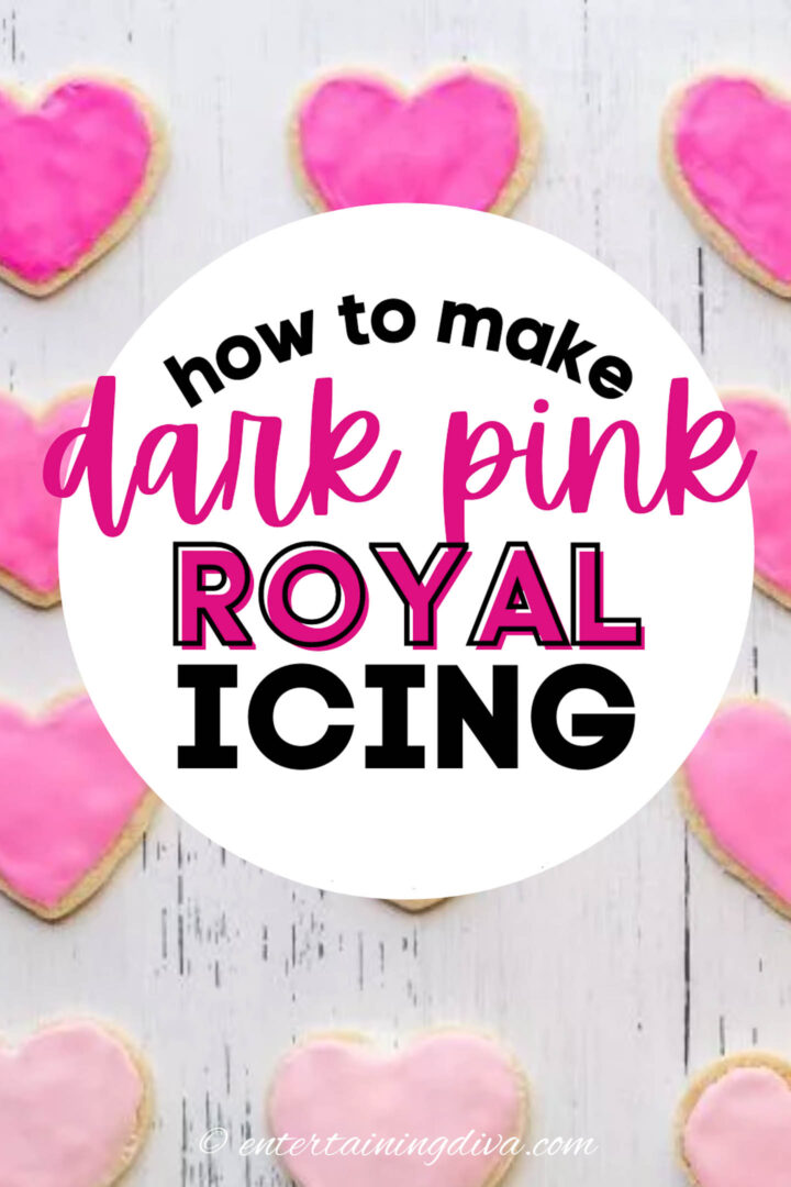 how to make dark pink royal icing