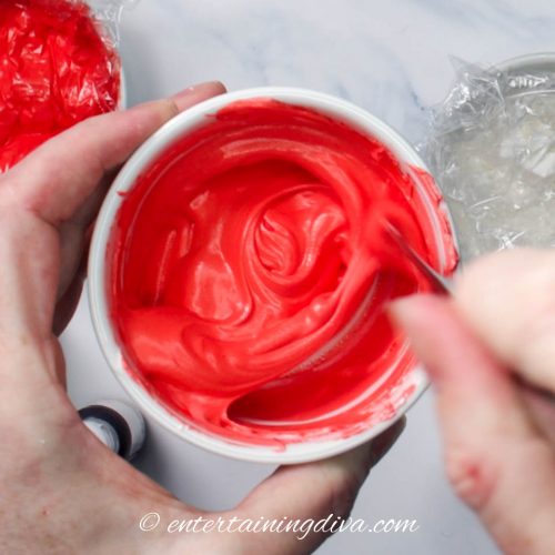 red royal icing