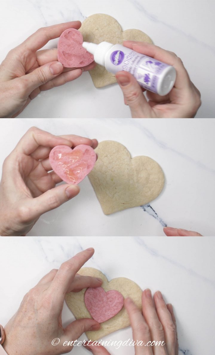 How to use edible glue to stick cookies together