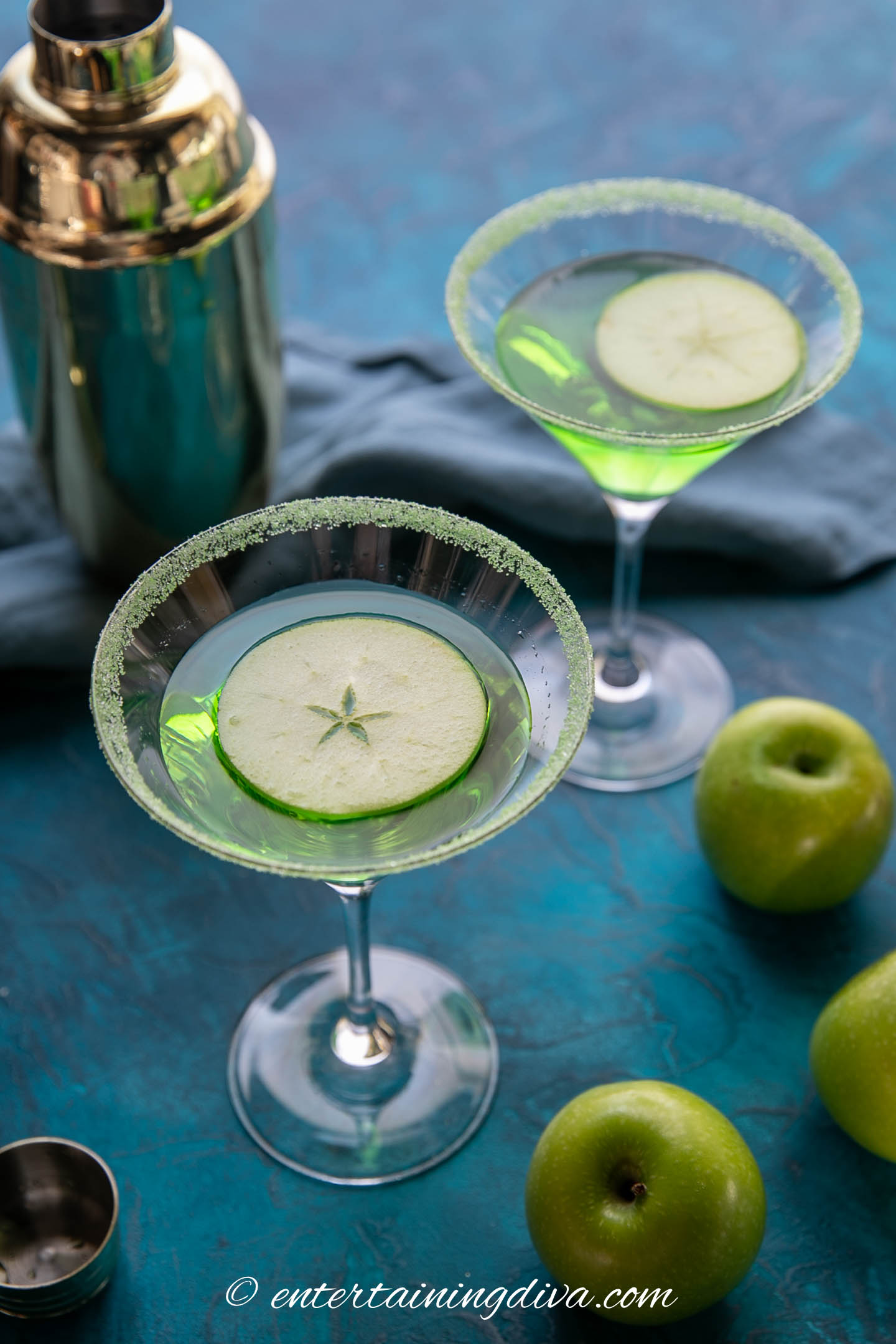 Grinch green apple martini