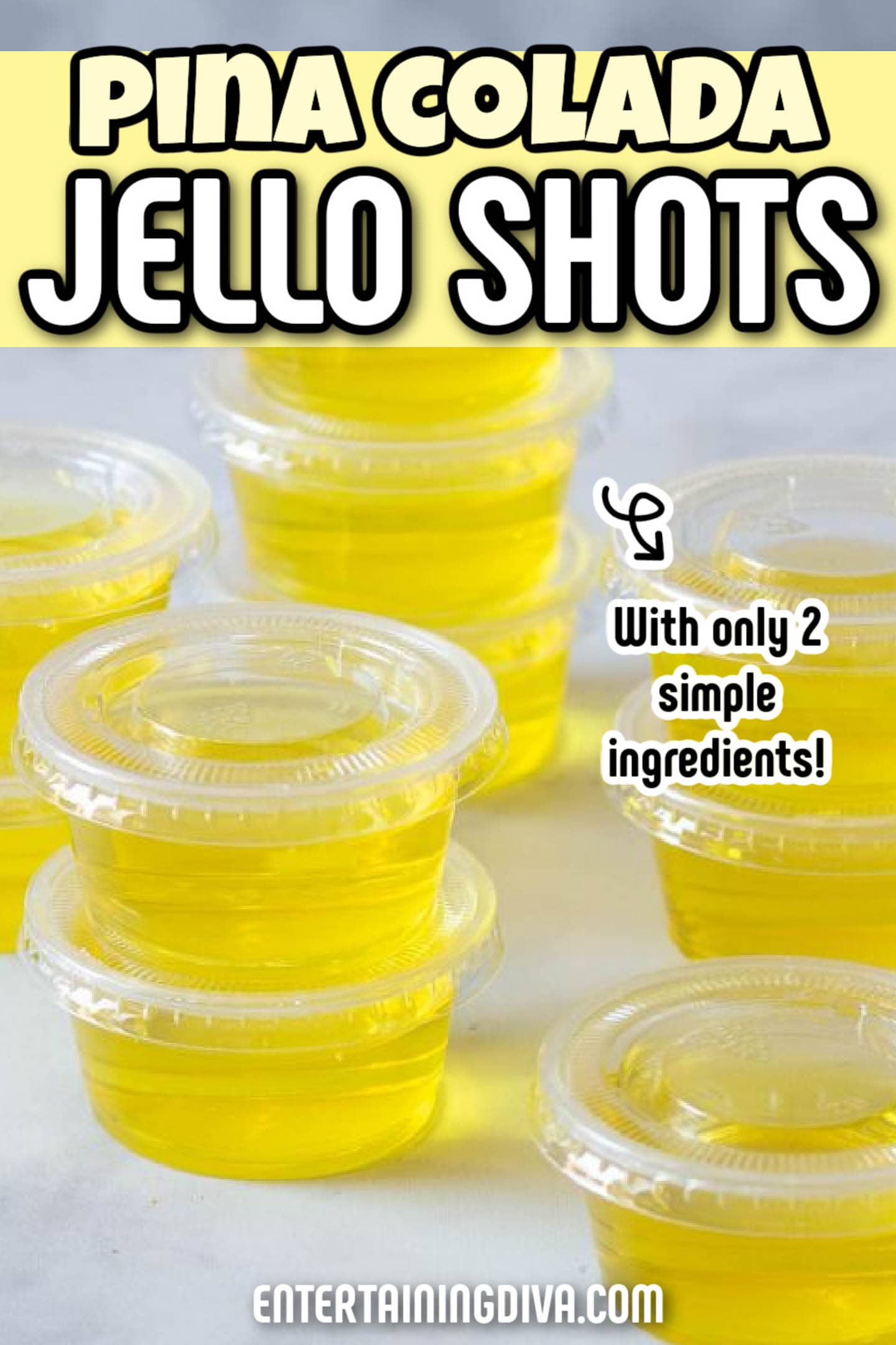 2 ingredient pina colada jello shots