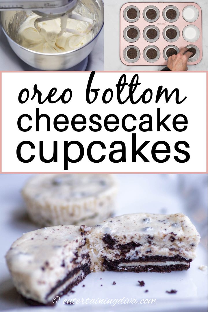 Oreo bottom cheesecake cupcakes