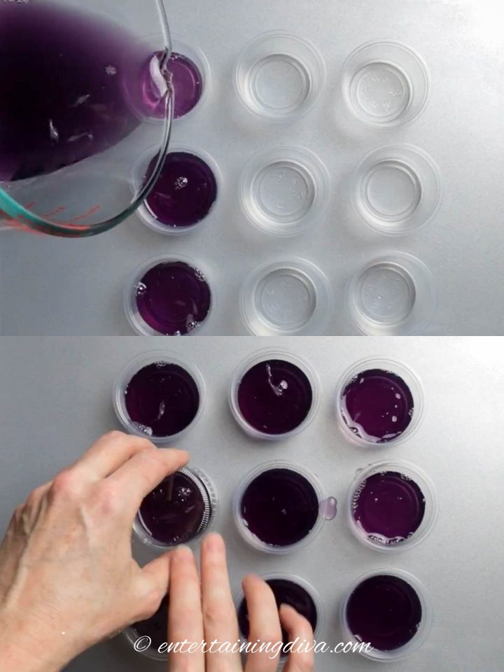Steps for grape jello shot recipe