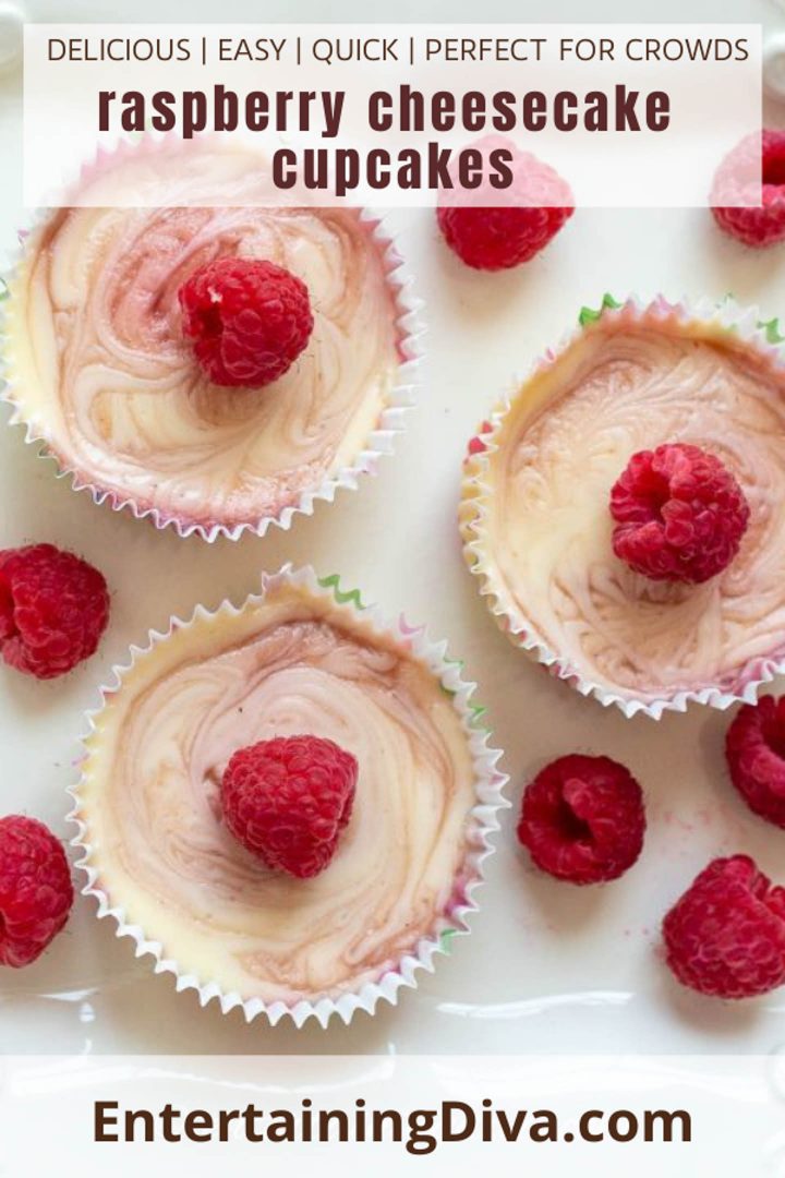 raspberry swirl cheesecake cupcakes