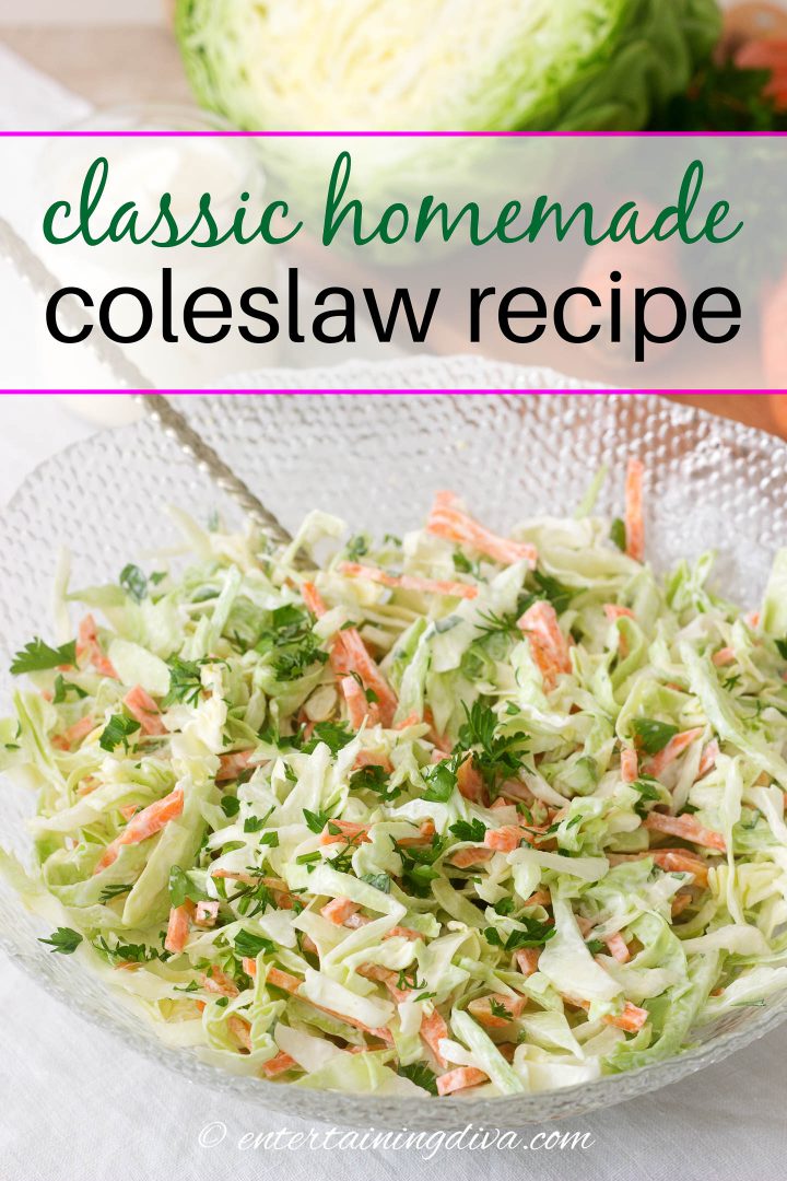 Classic homemade coleslaw recipe