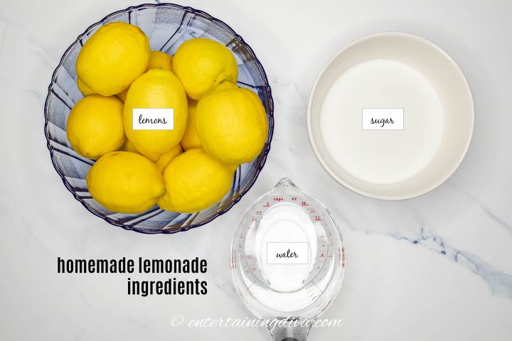 homemade lemonade ingredients