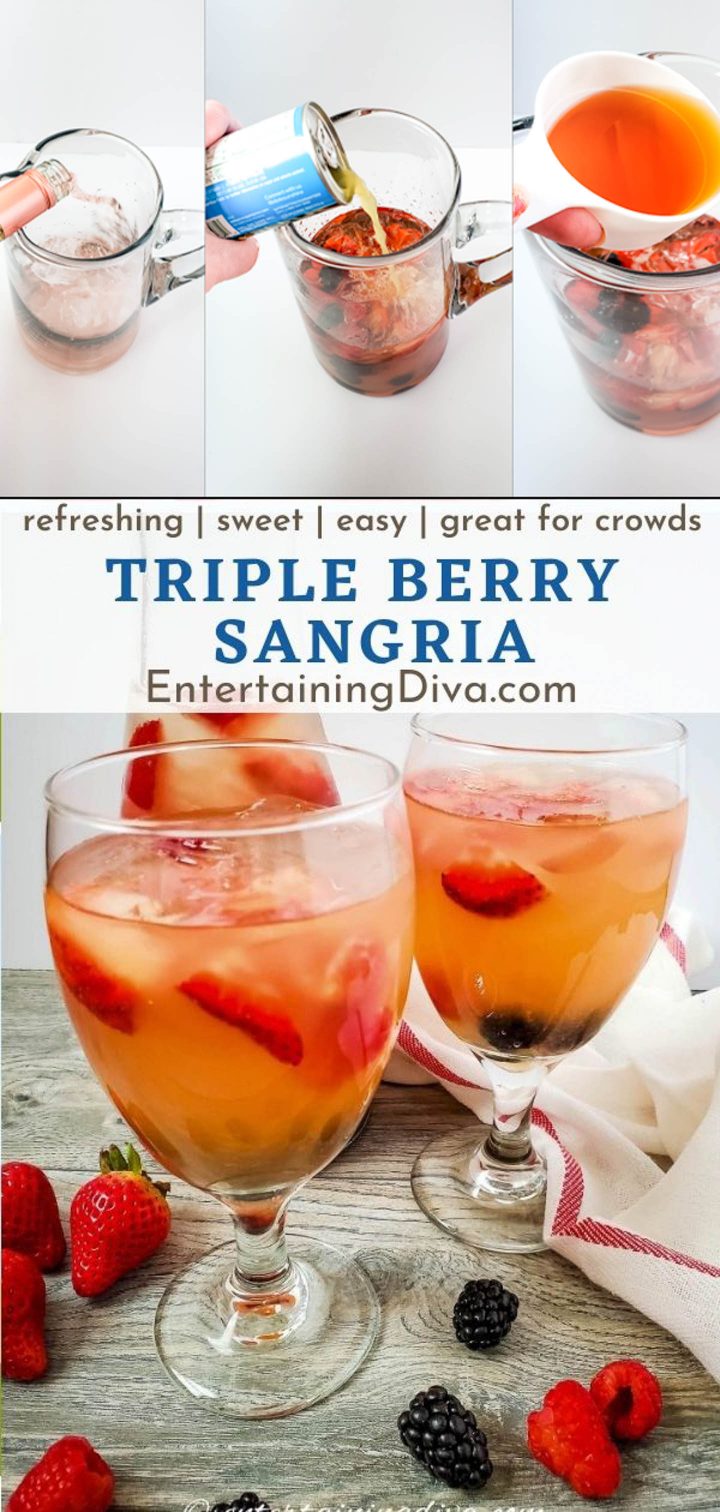triple berry rose sangria