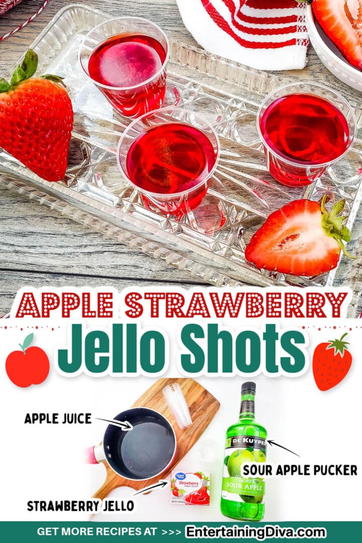 apple strawberry jello shots with ingredients