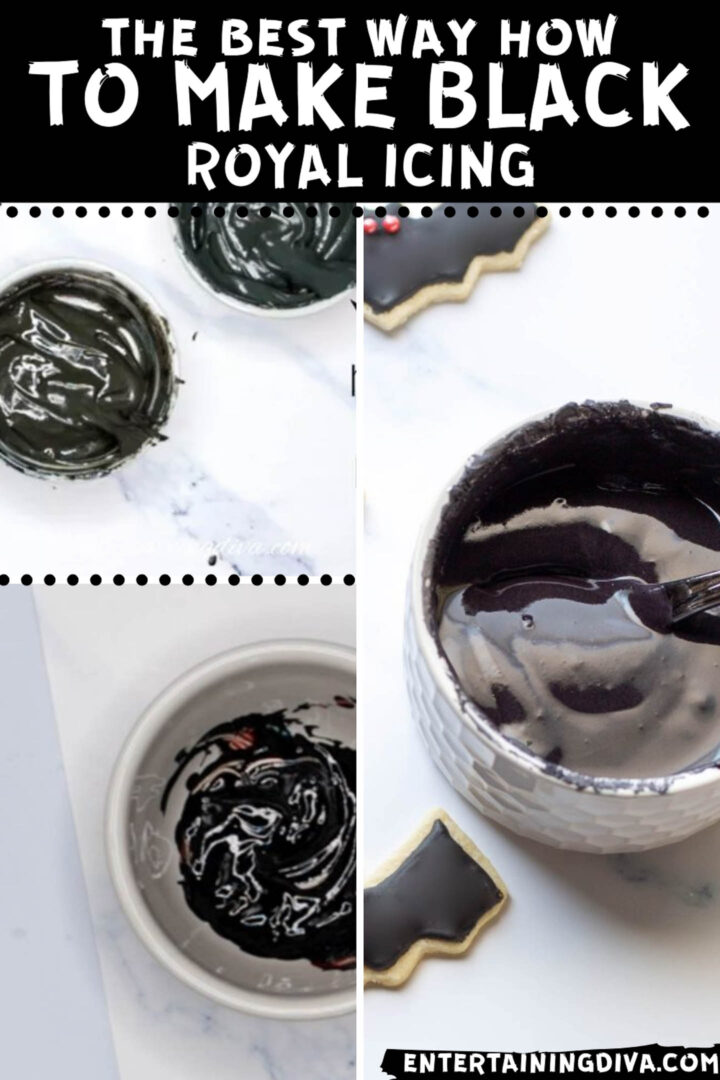 the best way to make black royal icing