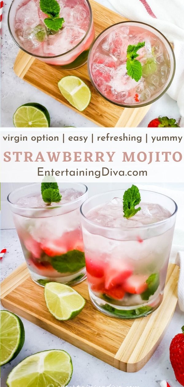 graphic for strawberry mint mojitos