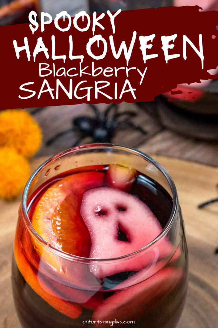 spooky Halloween blackberry sangria