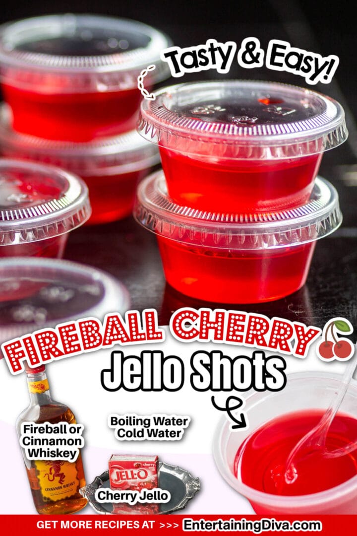Fireball cherry jello shots with ingredients