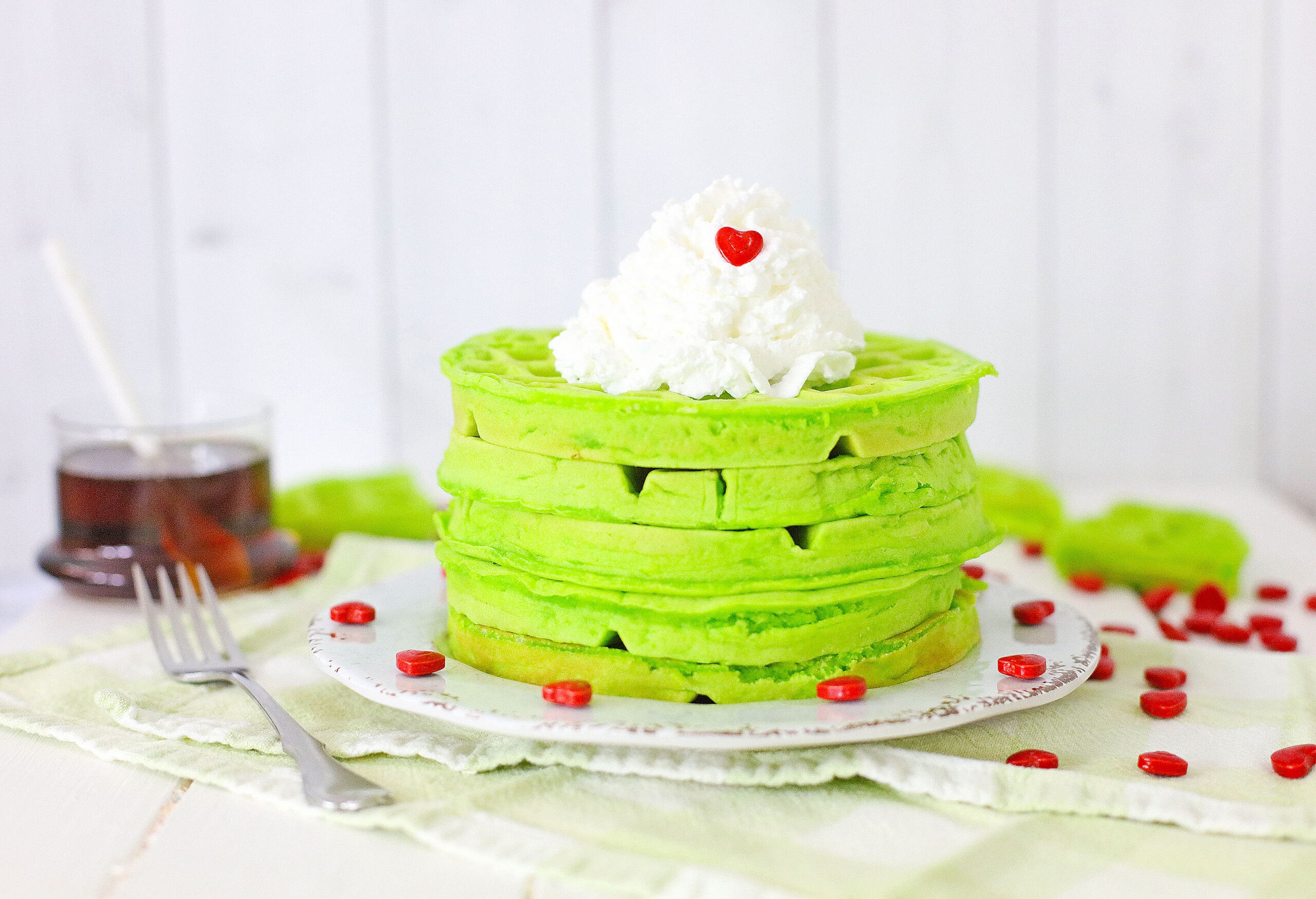 grinch waffles