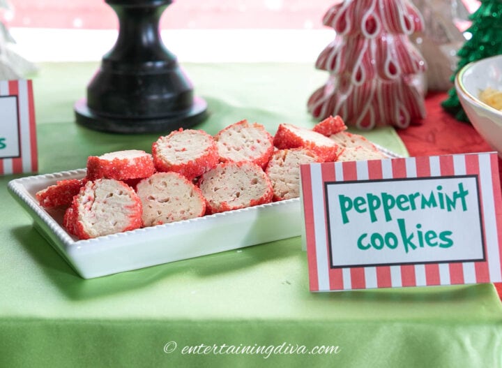 Grinch peppermint cookies