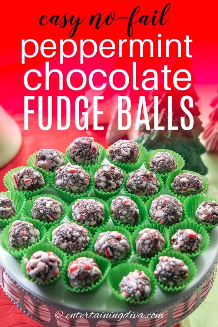 easy peppermint chocolate fudge balls recipe