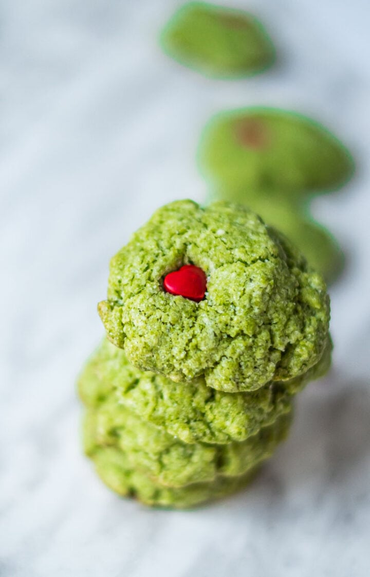 Thick Grinch cookies