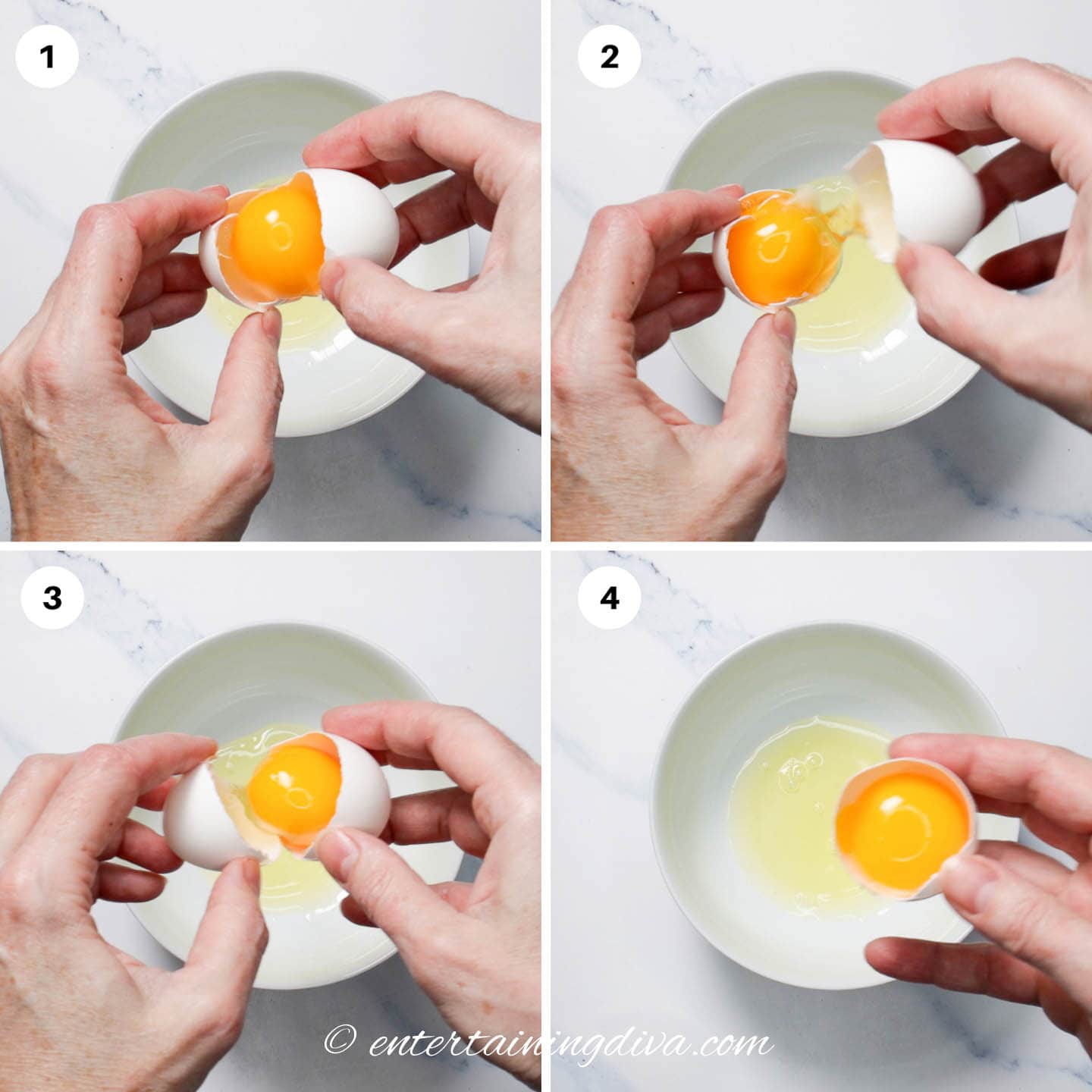 how to separate an egg with egg shells