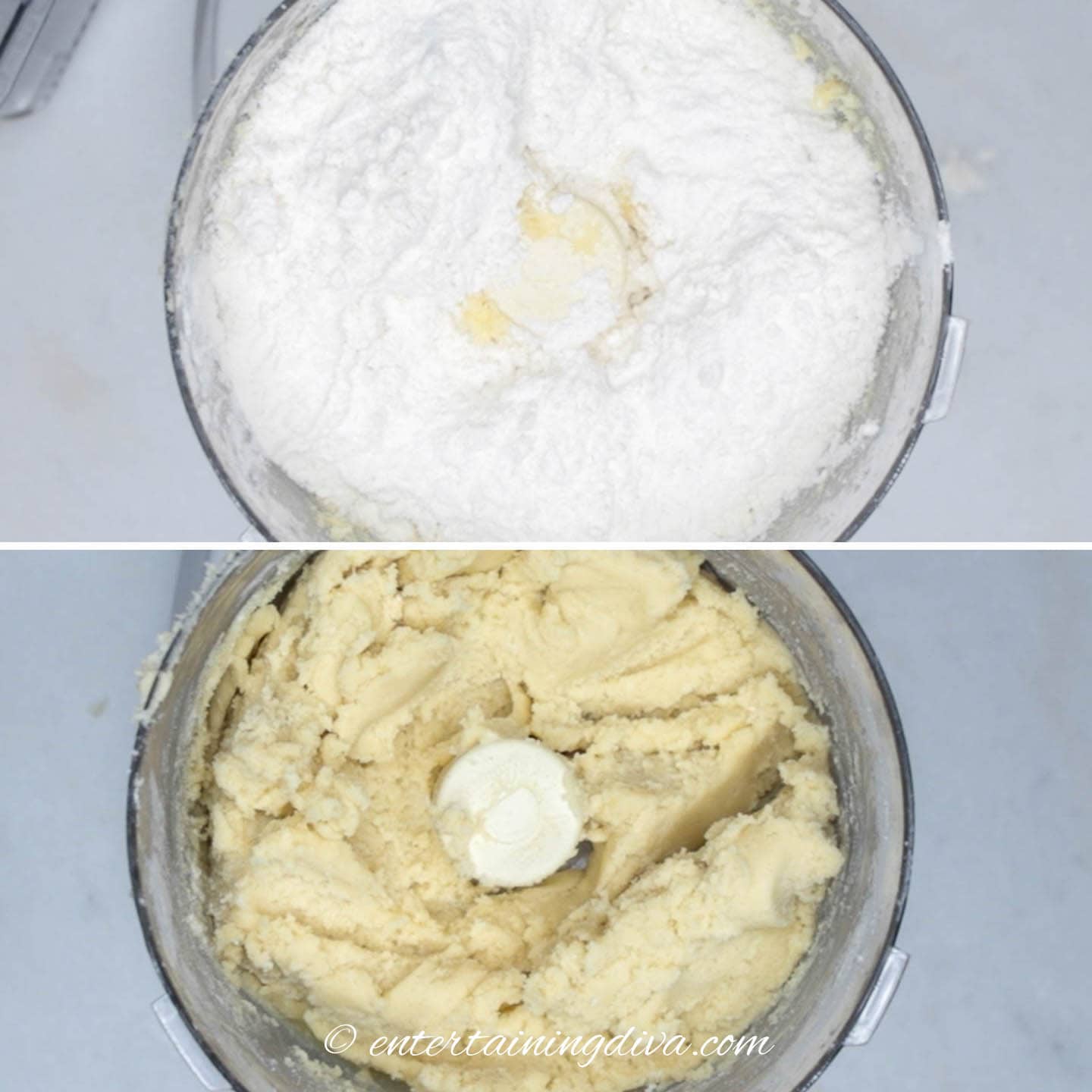 Flour added and combined with the dough