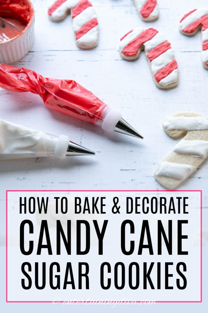 how to bake and decorate candy cane sugar cookies