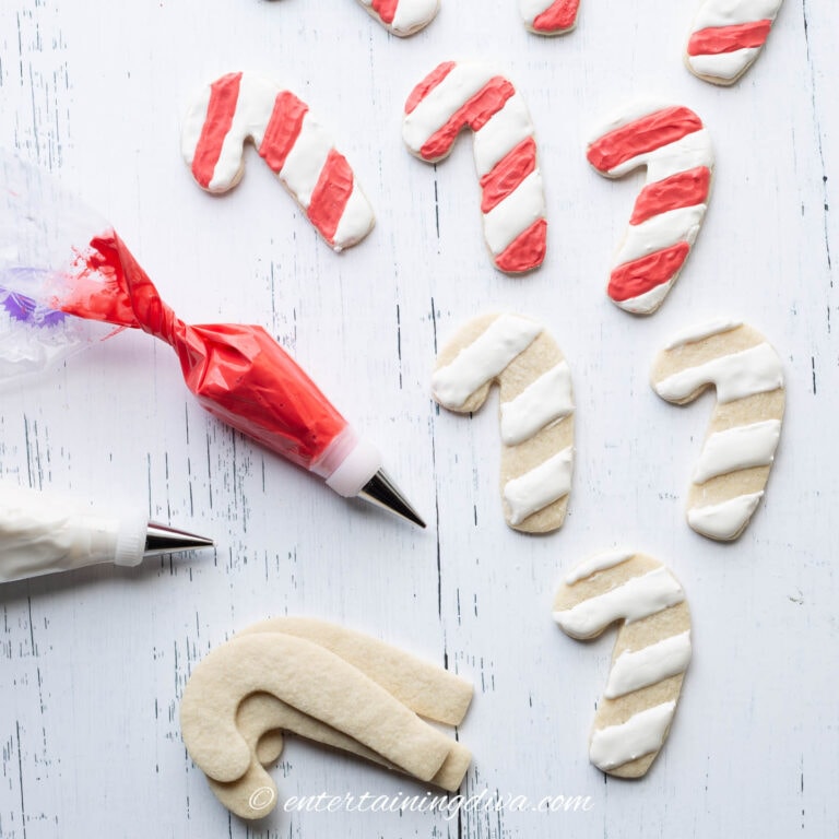 How To Bake & Decorate Christmas Candy Cane Sugar Cookies