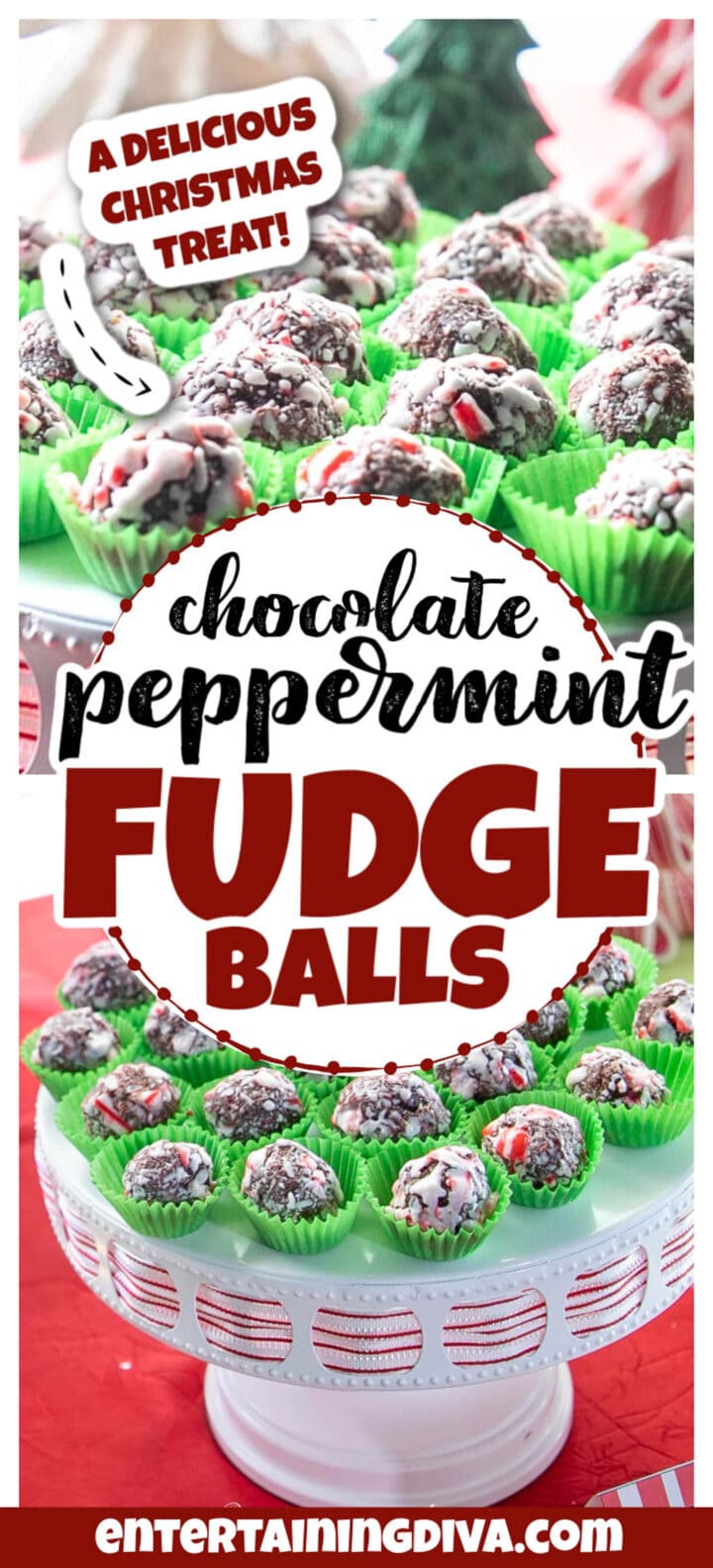 chocolate peppermint fudge balls